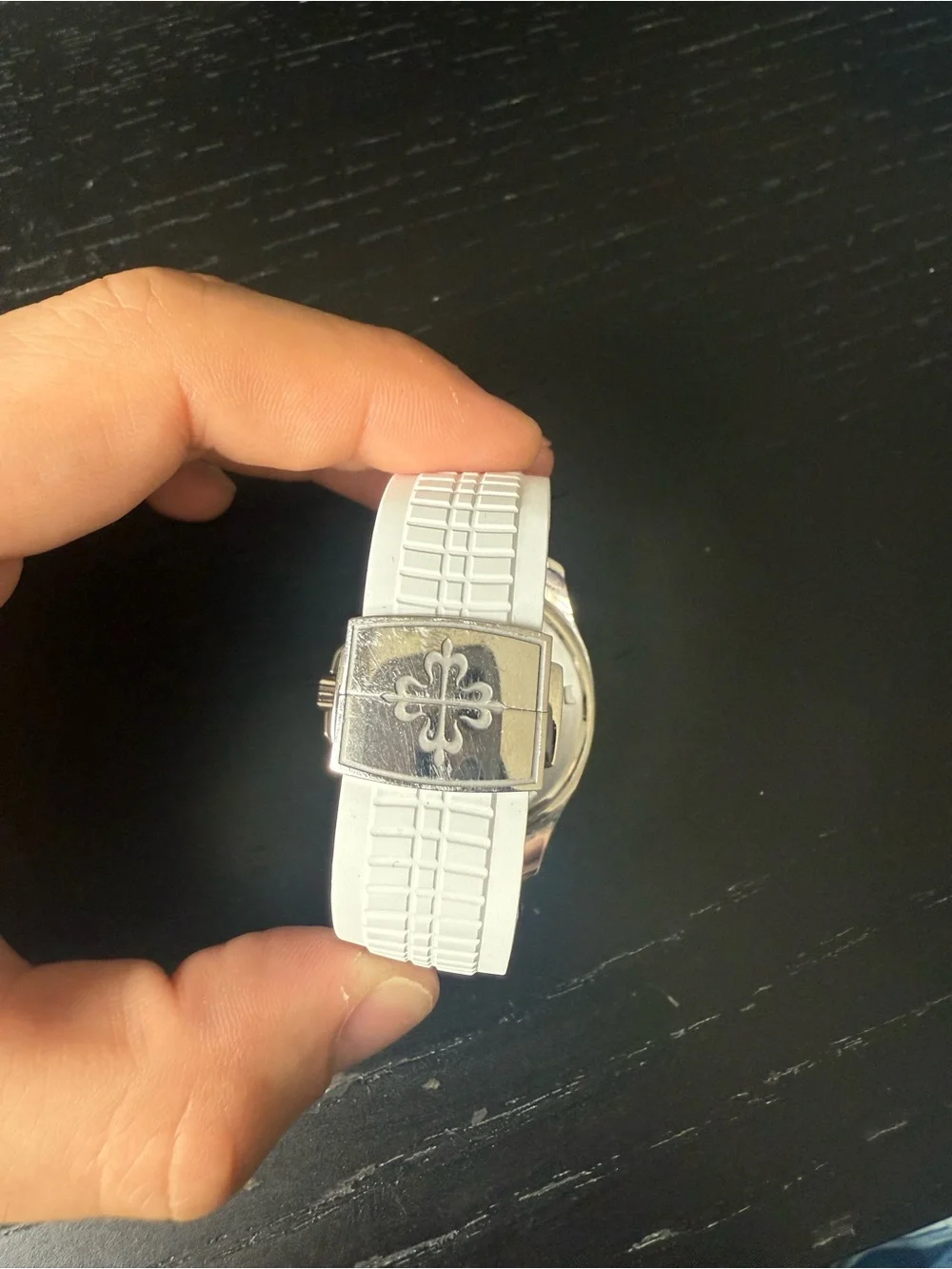 Patek Philippe White Dial and Strap Diamond Bezel Watch - Picture 2 of 5